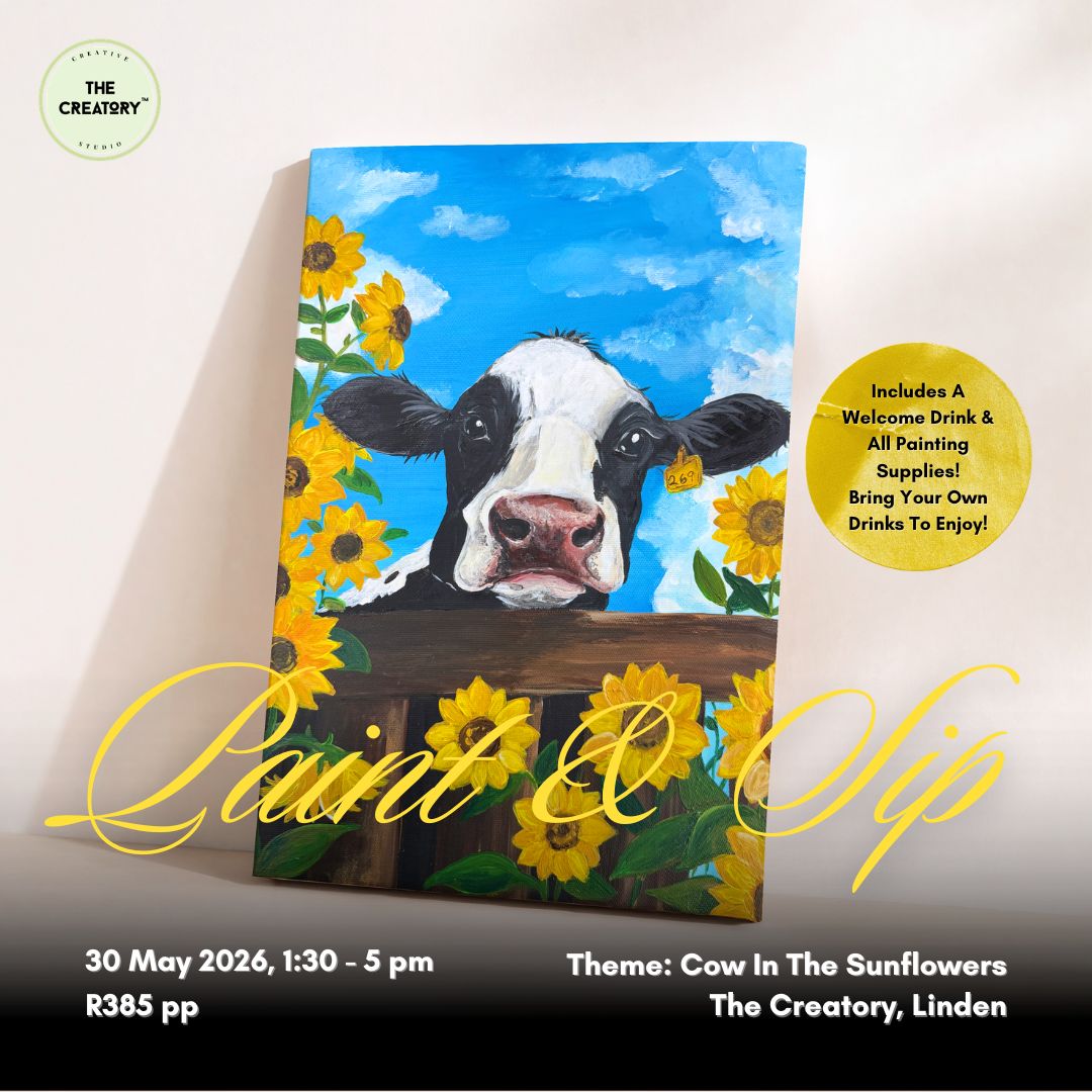 Paint &amp; Sip: Cow In The Sunflowers - 30 May 2026