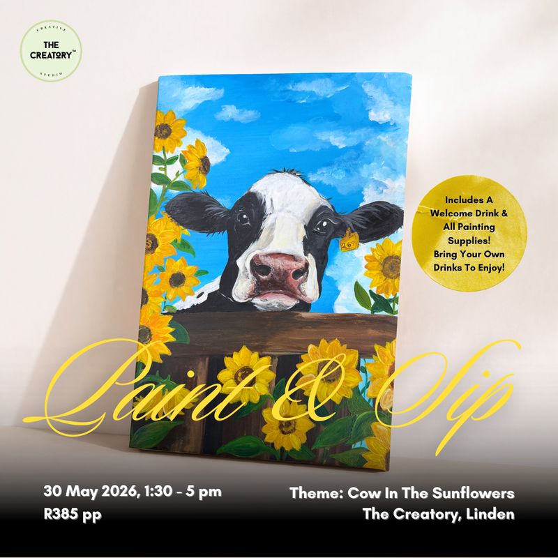 Paint &amp; Sip: Cow In The Sunflowers - 30 May 2026