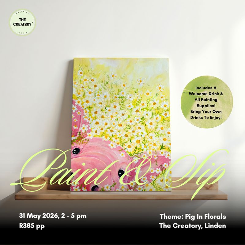 Paint &amp; Sip: Pig In Florals - 31 May 2026