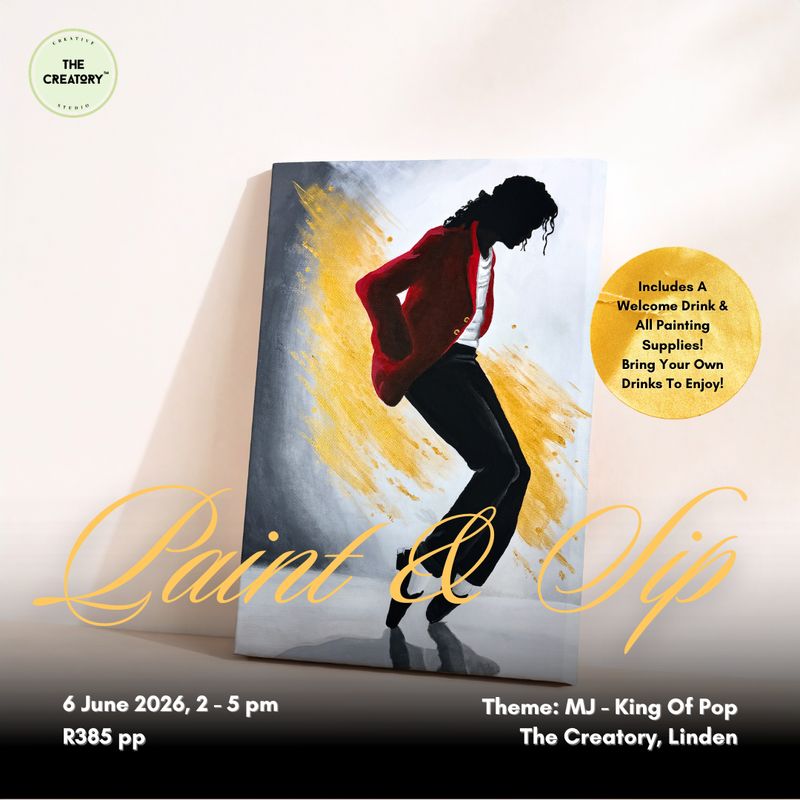 Paint &amp; Sip: MJ - King Of Pop - 6 June 2026