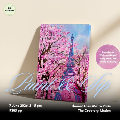 Paint &amp; Sip: Take Me To Paris - 7 June 2026