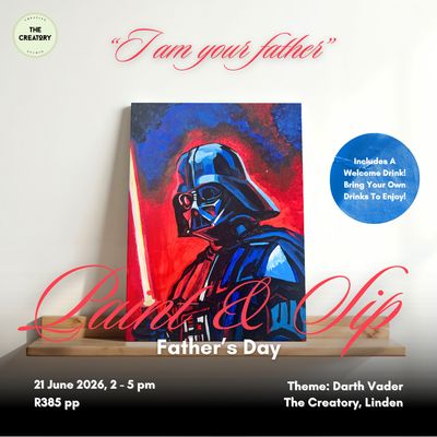 Father's Day Paint &amp; Sip: Darth Vader - 21 June 2026