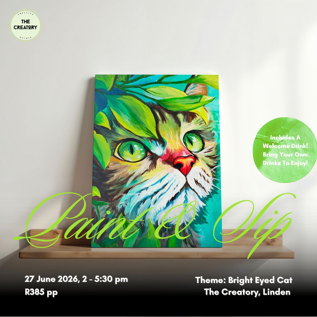 Paint &amp; Sip: Bright Eyed Cat - 27 June 2026