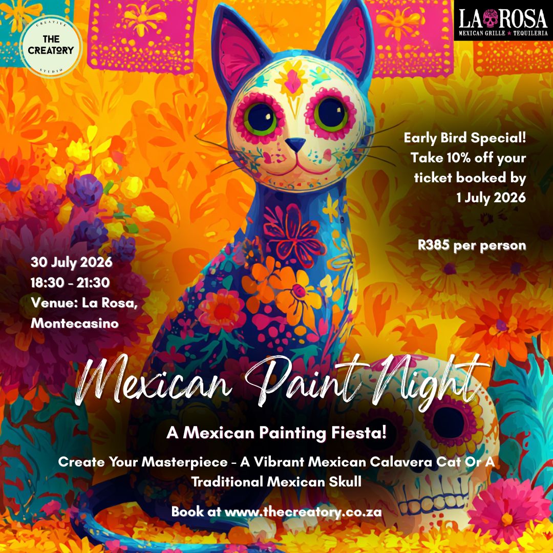 Mexican Paint Night: 30 July 2026 - La Rosa Montecasino