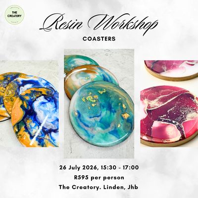 Resin Workshop: Coasters - 26 July 2026