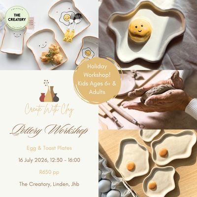 Pottery Workshop: Egg &amp; Toast Plates - 16 July 2026