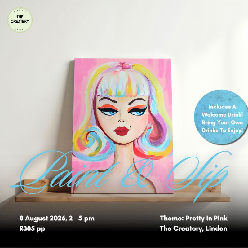 Paint &amp; Sip:  Pretty In Pink - 8 August 2026