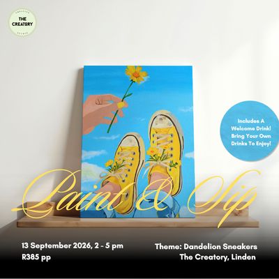 Paint &amp; Sip: Dandelion Sneakers - 13 September 2026