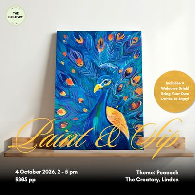 Paint &amp; Sip: Peacock - 4 October 2026