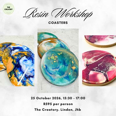 Resin Workshop: Coasters - 25 October 2026