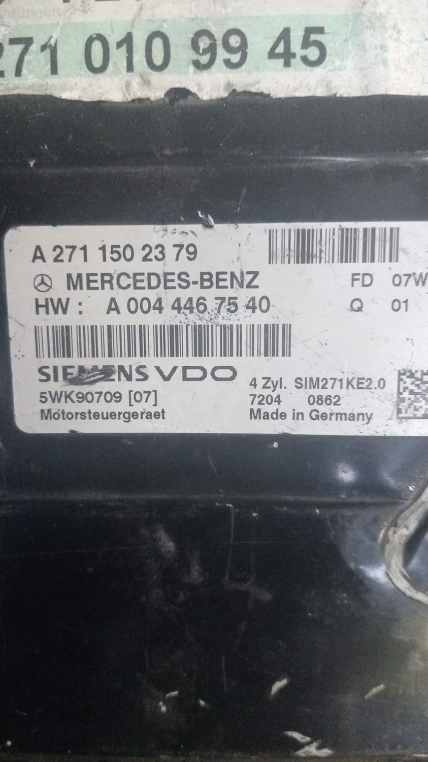 MERCEDES-BENZ W204 , A 271 150 23 79, A 004  446 75 40, SIEMENS VDO 5WK90709 (01) - (sim271KE2.0), Engine Control Unit  B4/275
