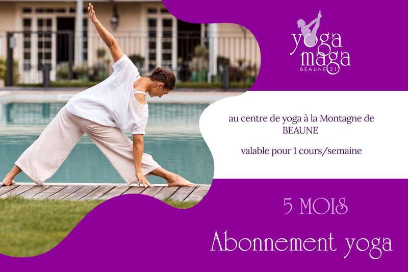 Abonnement yoga de 5 mois (1 cours pas semaine)