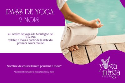 PASS YOGA de 2 mois chez Yogamaga Beaune