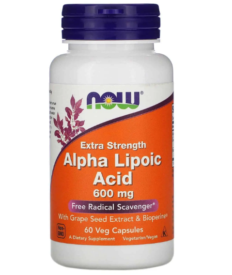 Альфа-липоевая кислота повышенной прочности 600 мг 60 вегетарианских капсул