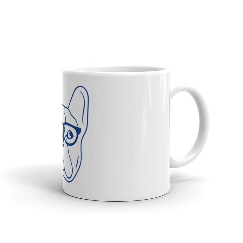White glossy mug
