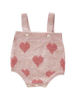 Pink Hearts Romper