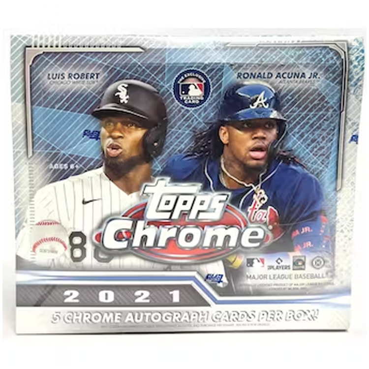 2021 MLB Topps Chrome Hobby Baseball Jumbo Box
