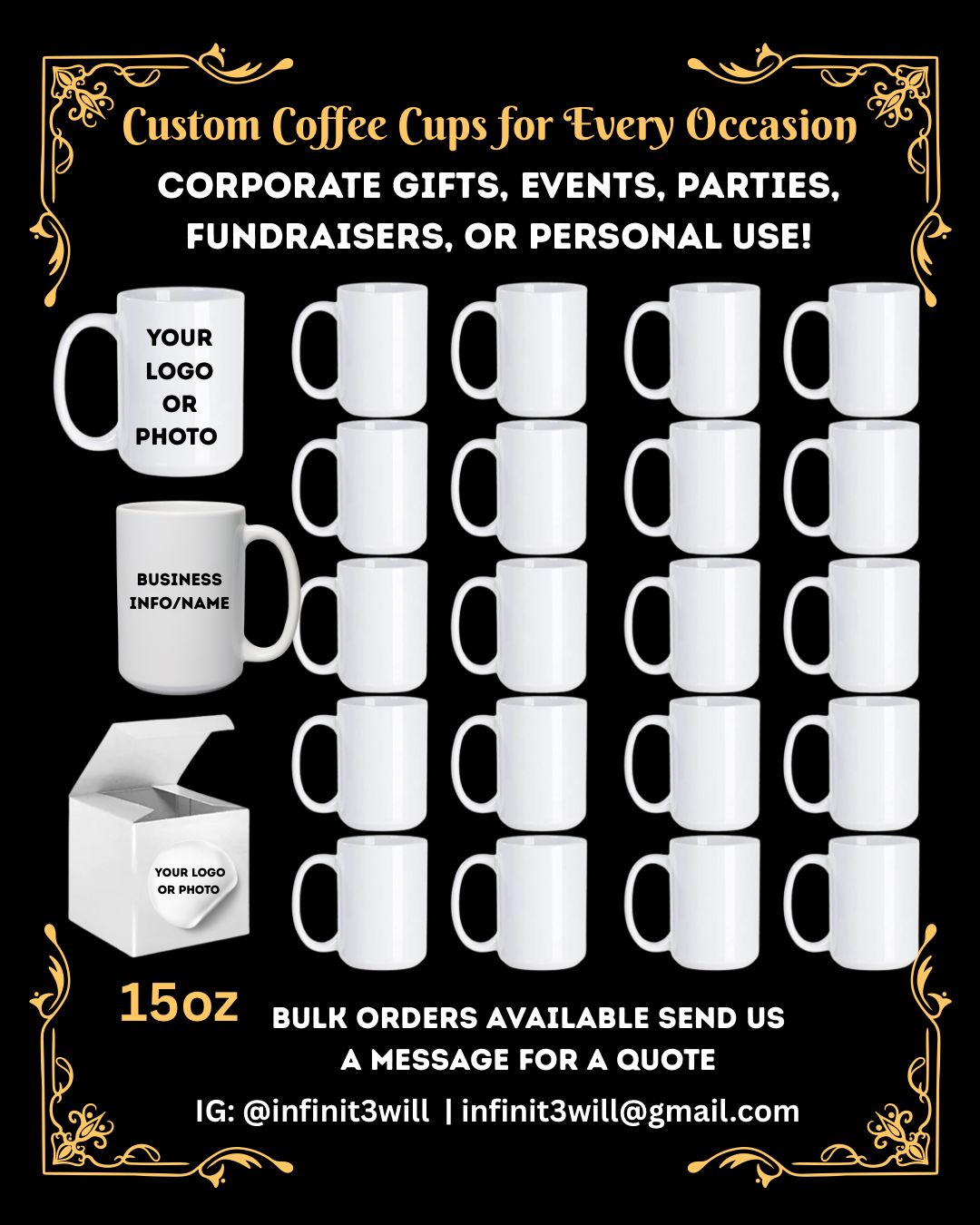 Custom 15oz Coffee Mug – Bulk Orders
