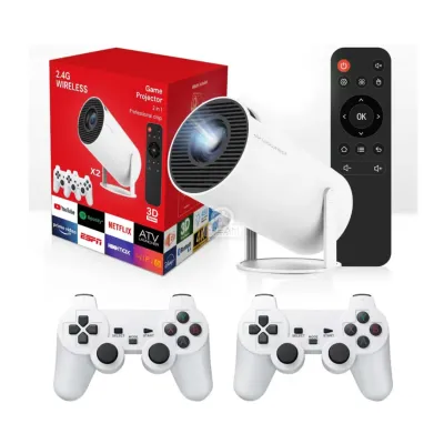 Gamepad F300 Smart Android Portable Projector with Built-in Games and Two Controllers