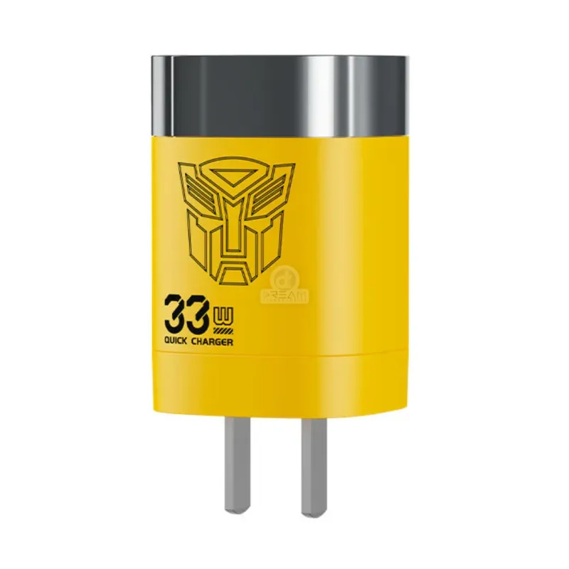 Transformers Bumblebee 33W Fast Charger Power Adapter LED Display - USB &amp; Type-C