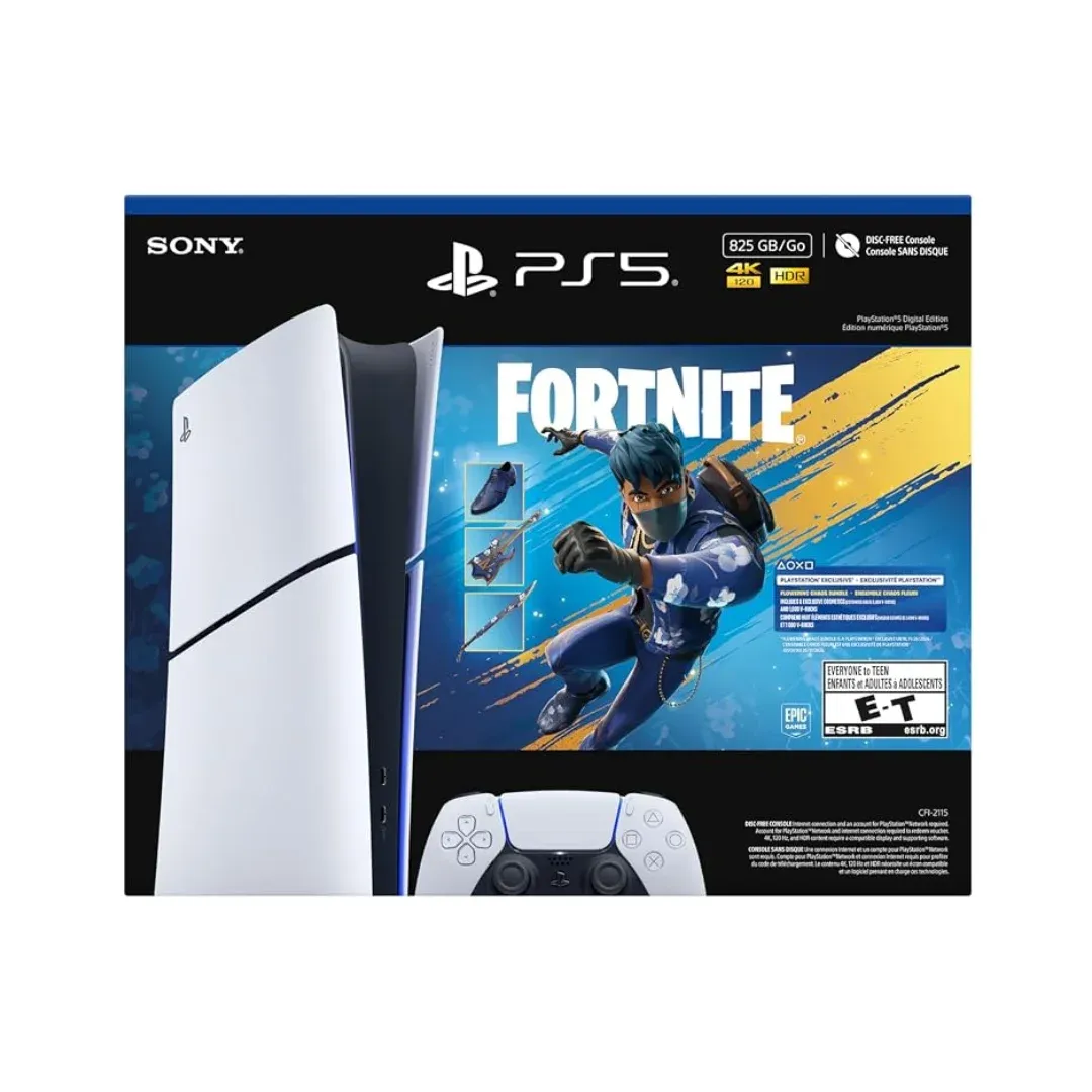 Playstation 5 Slim (1TB) Digital Version : Fortnite Flowering Chaos Bundle