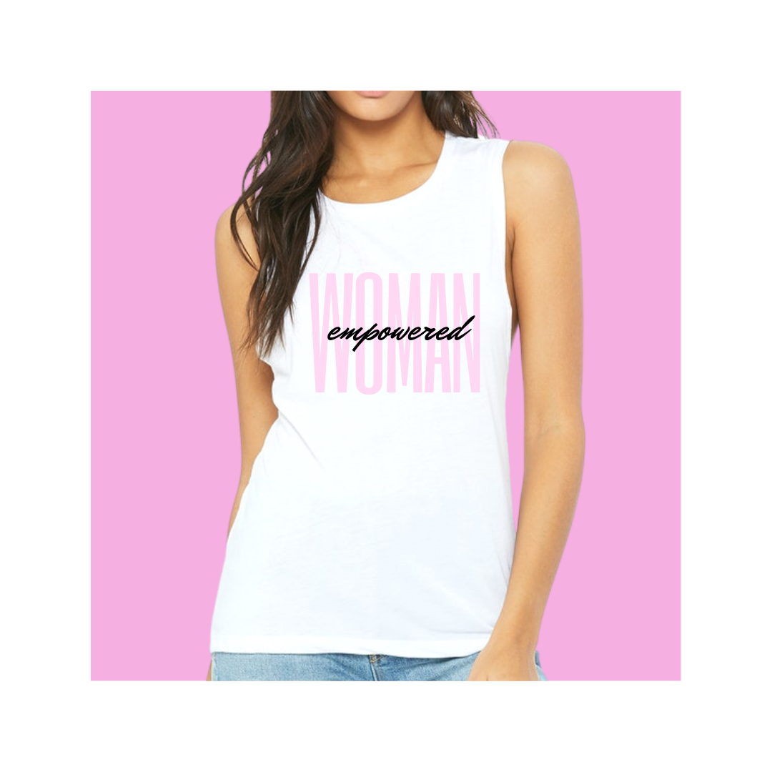 Empowered Woman, Style: White Muscle Tank