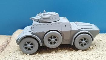 28mm 1/56 3D printed WWII Italian AB40-43 Armoured Car Suitable for Bolt Action 