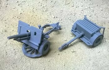 25 Pdr QF with & without Muzzle Brake  - 1/48 Scale