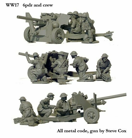(PM) WW17 - British 6 Pounder and 4 Crew
