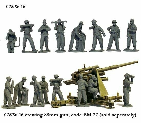 (PM) GWW16 - German Crew for 88mm Gun