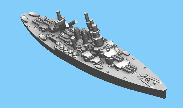 Italian Andrea Doria - Battleship - 1:2400