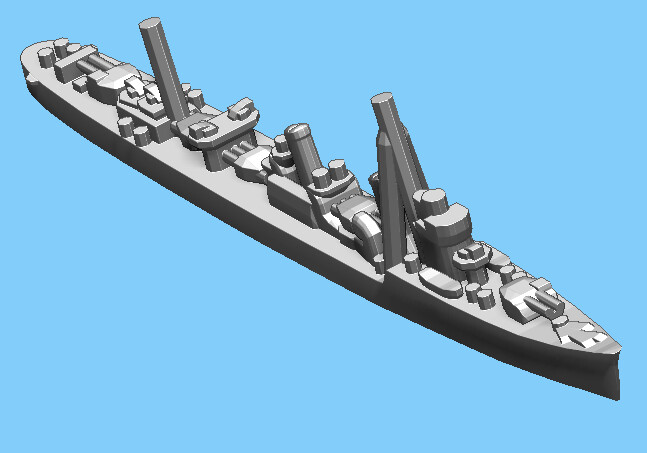Japanese Fubuki - Destroyer - 1:2400