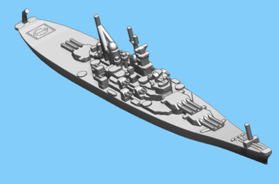 USS New Jersey - Battleship - 1:1800