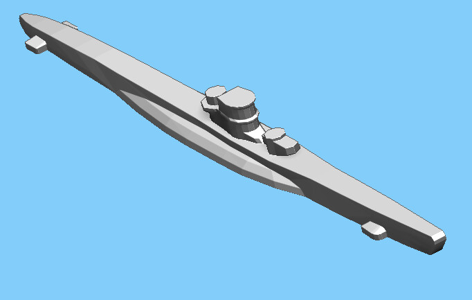 German Type VIIC - Submarine - 1:1800