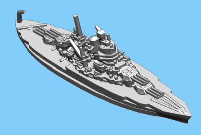 US New Mexico (1944) - Battleship - 1:1800