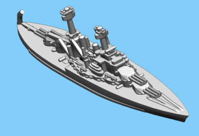 US Tennessee (1939) - Battleship - 1:1800