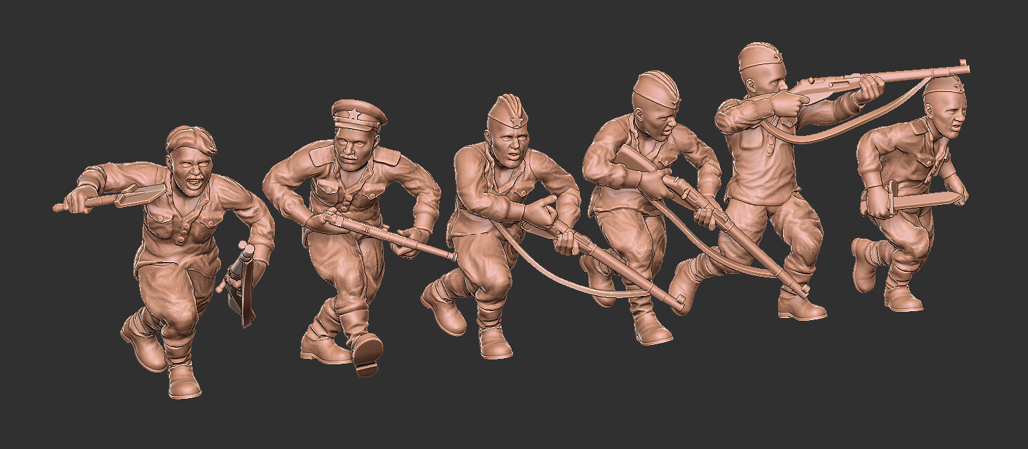 Soviet Shtrafbat - 1/56 Scale