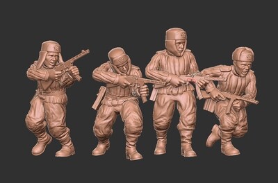Soviet Winter Squad with PPSH-41 - 1/56 Scale