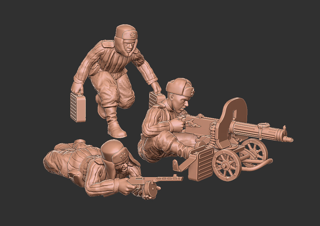 Soviet Maxim Gun - 1/48 Scale