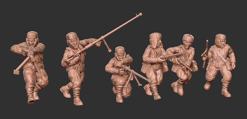 Soviet Winter Squad 003 - 1/48 Scale