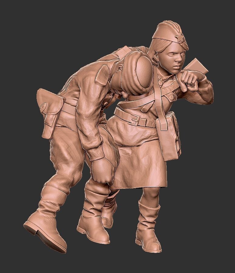 Soviet Woman Medic 001 - 1/48 Scale
