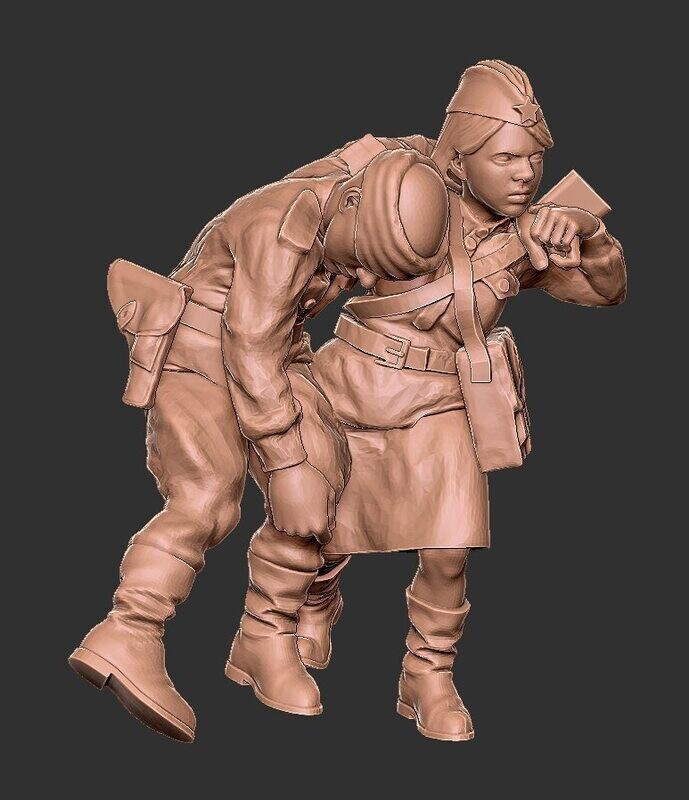 Soviet Woman Medic 001 - 1/48 Scale