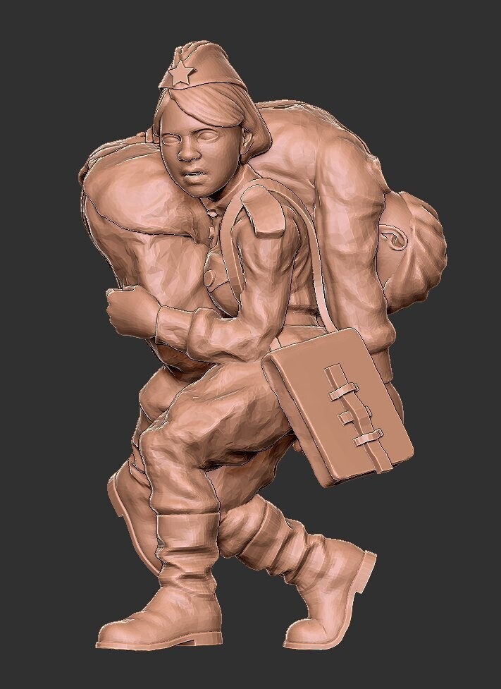 Soviet Woman Medic 002 - 1/48 Scale