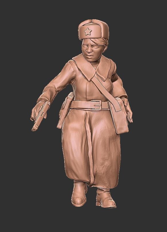 Soviet Winter Woman Medic 001 - 1/56 Scale