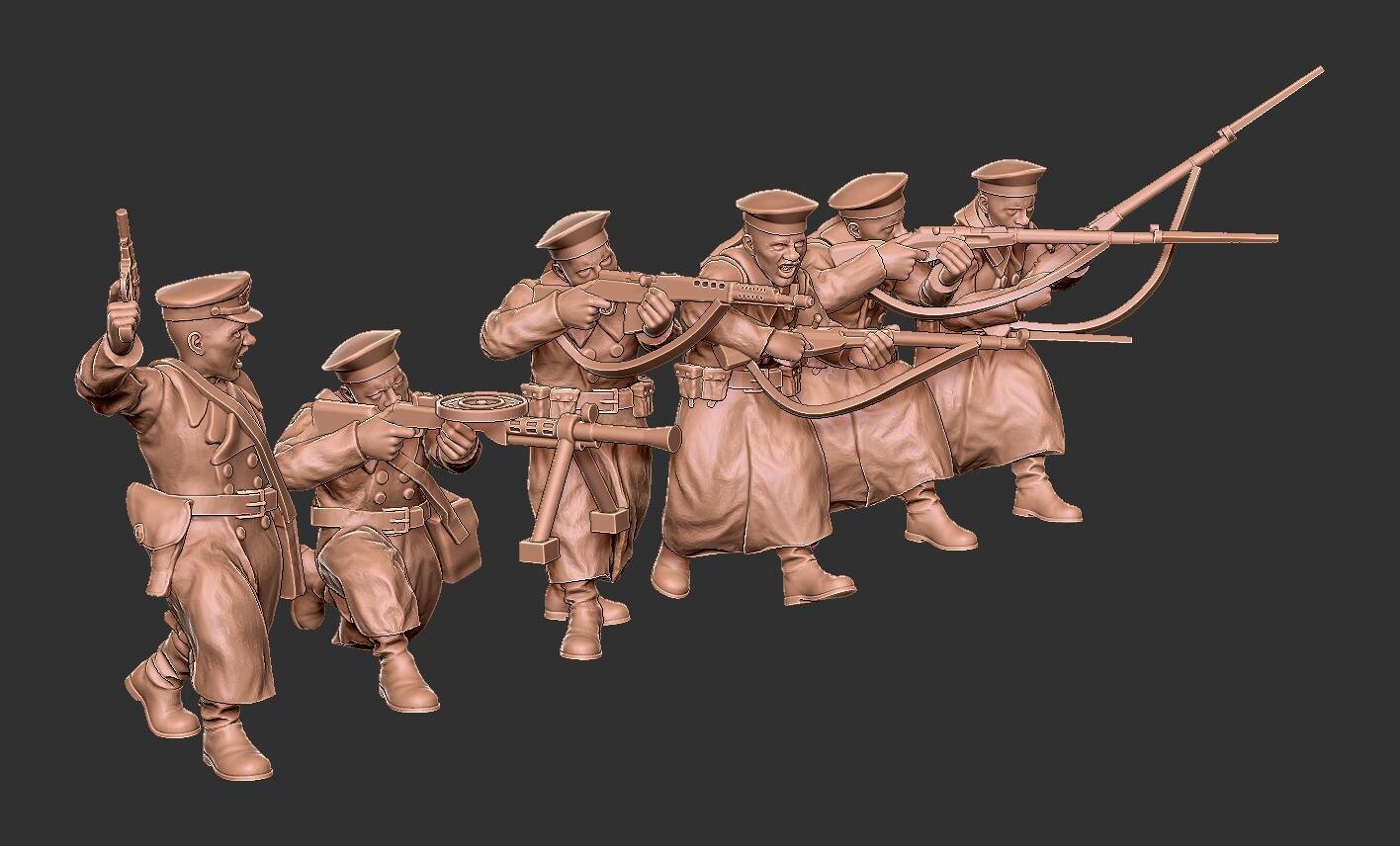 Soviet Winter Marines - 1/56 Scale