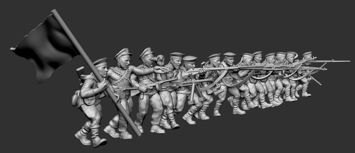 Soviet Summer Marines - 1/56 Scale
