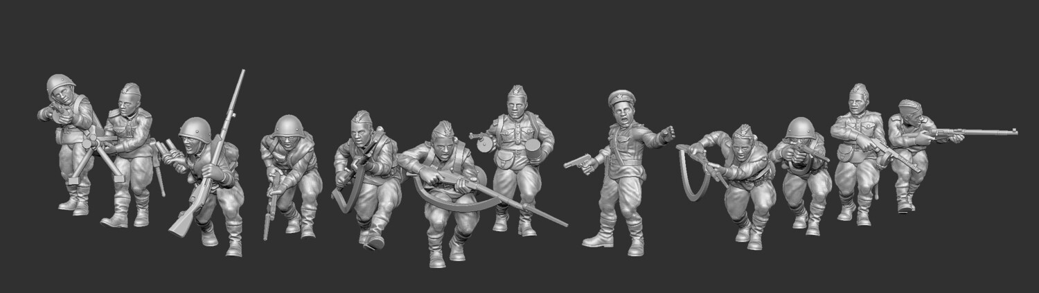 Soviet Summer Squad 002 - 1/48 Scale