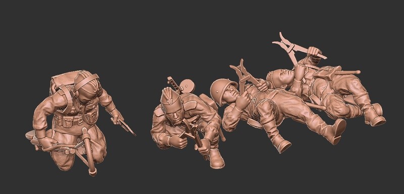 Soviet Sapper Squad 002 - 1/56 Scale