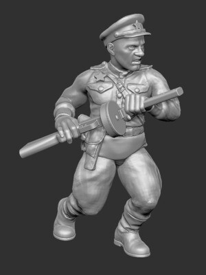 Soviet Officer with PPSH-41 - 1/56 Scale