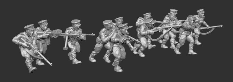 Soviet NKVD Squad 001 - 1/56 Scale